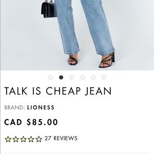 Princess Polly’s “Talk is Cheap Jeans”